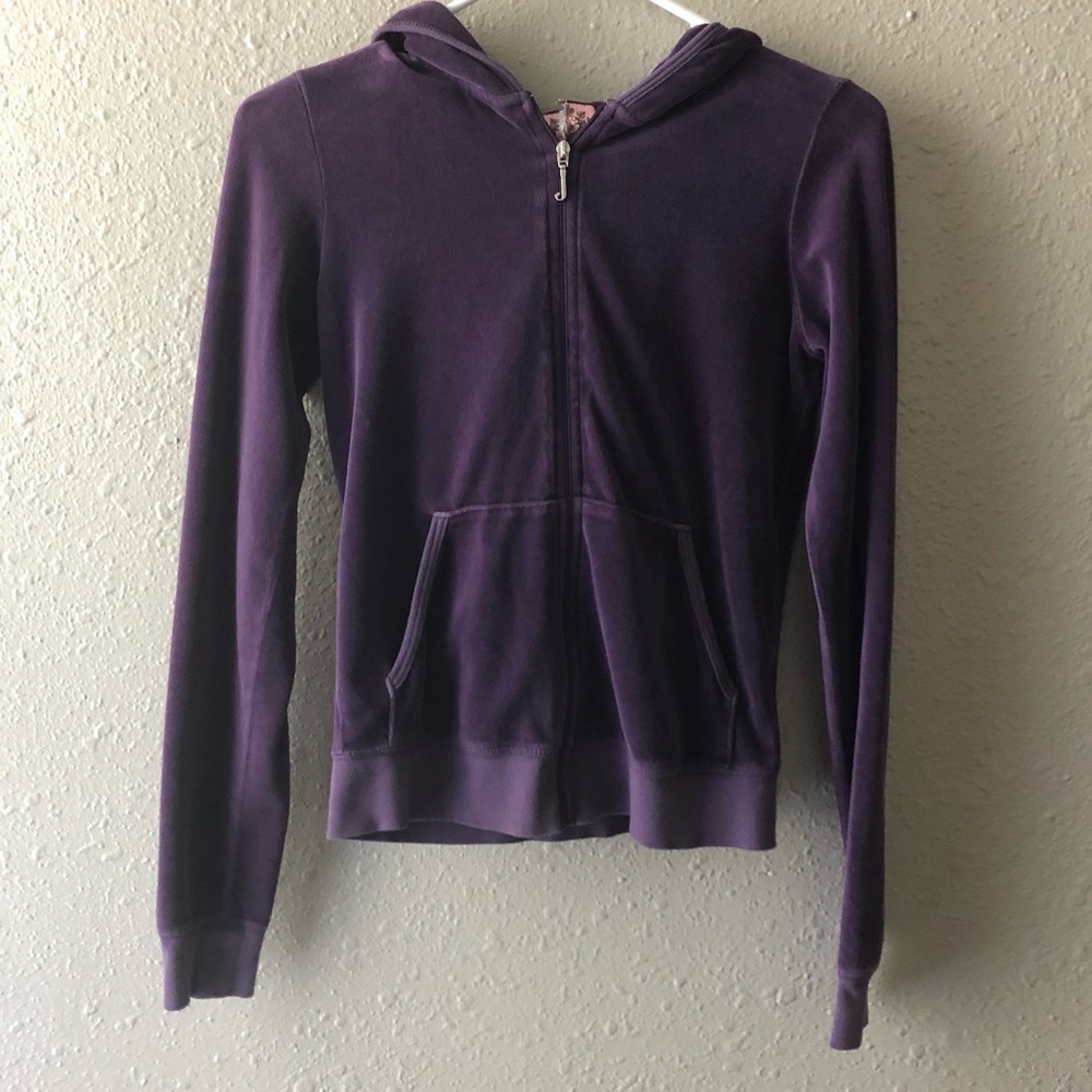 Juicy Couture Velour Jacket Size large Purple